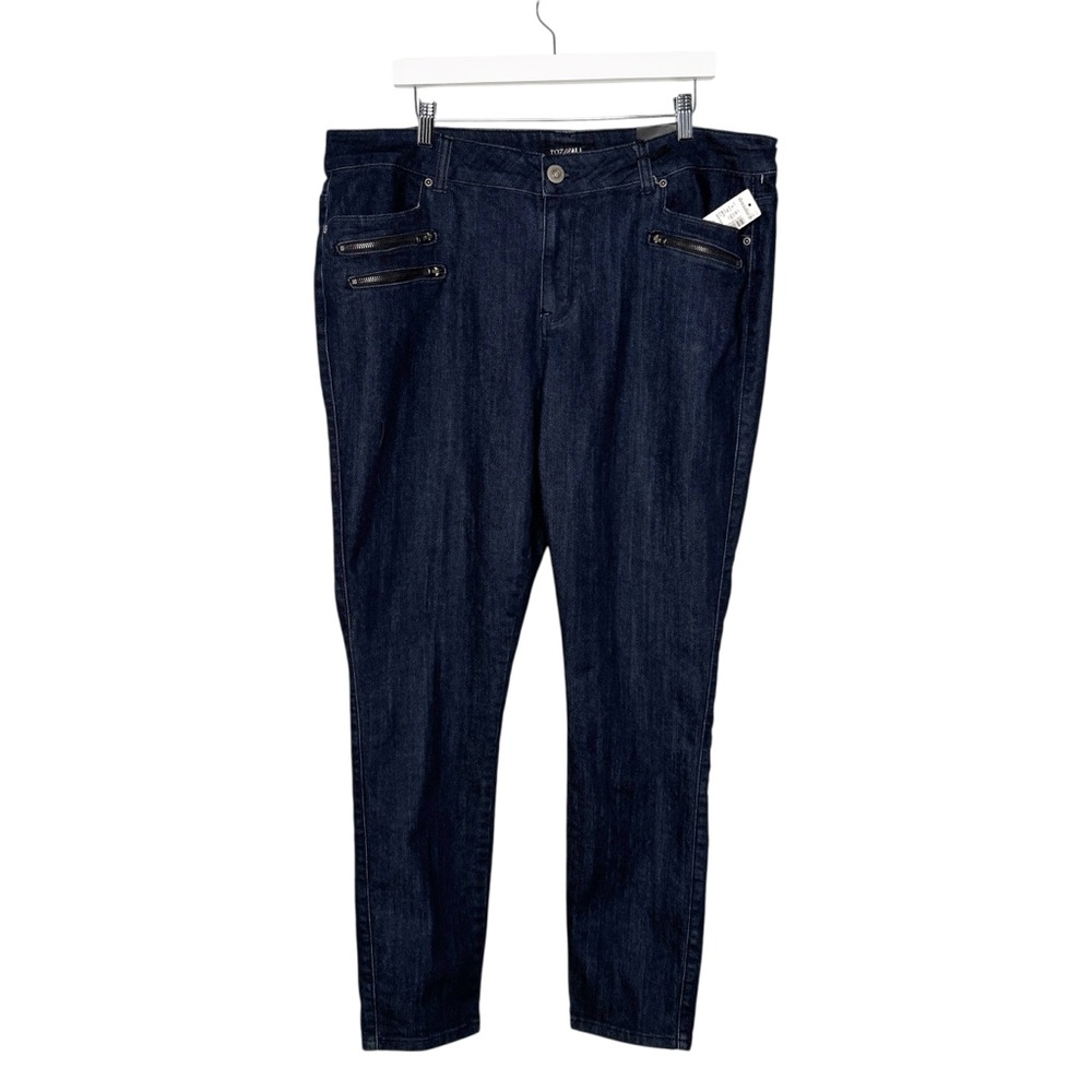 ROZ & ALI DARK WASH STRAIGHT LEG JEANS SZ 18W